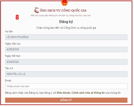 dang ky tai khoan dich vu cong quoc gia bo cong an 9i