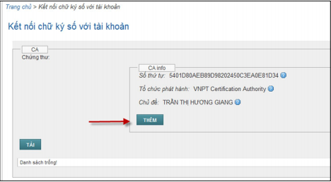 Hướng dẫn kết nối chữ ký số đến cổng thông tin doanh nghiệp 7 2