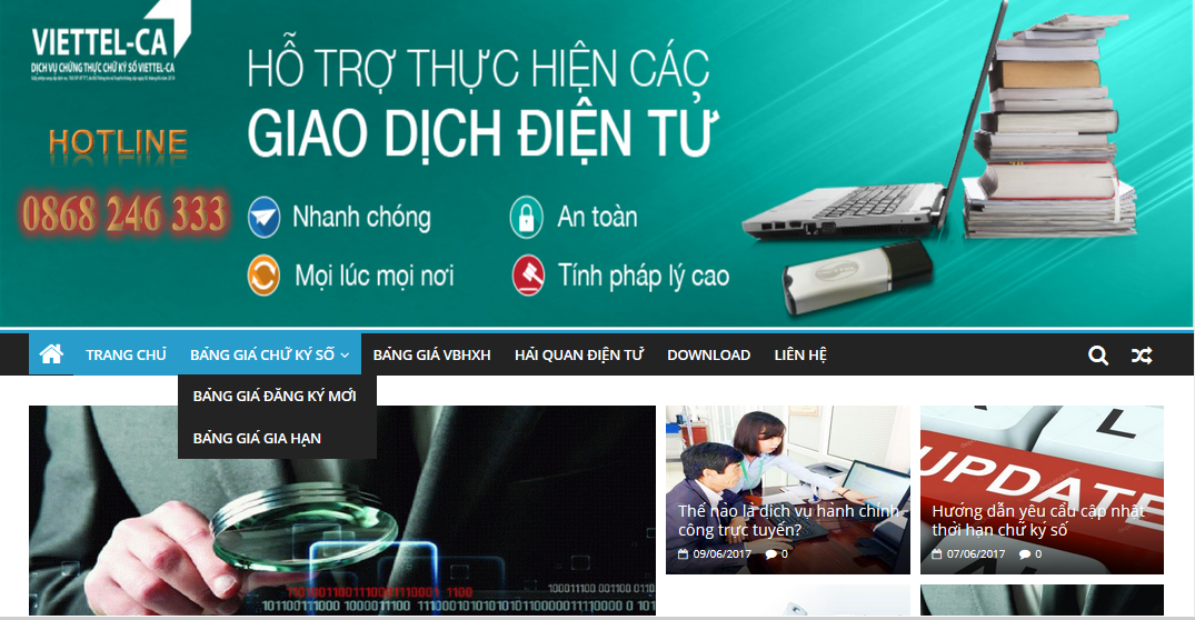 Hướng dẫn làm thủ tục gia hạn chữ ký số viettel ho tro gia han chu ky so viettel