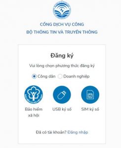 Đăng ký tài khoản dịch vụ công trực tuyến dich-vu-cong-truc-tuyen