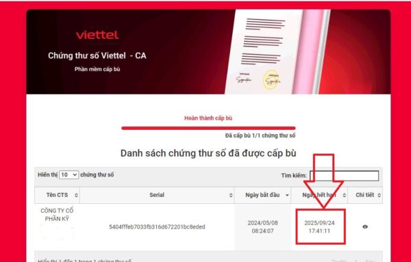 cấp bù cks viettel