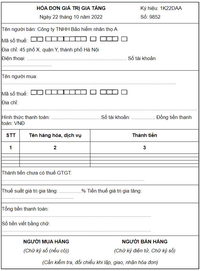 Hóa đơn Viettel - Thông tư 78/2021/TT-BTC hoa don viettel mau 3