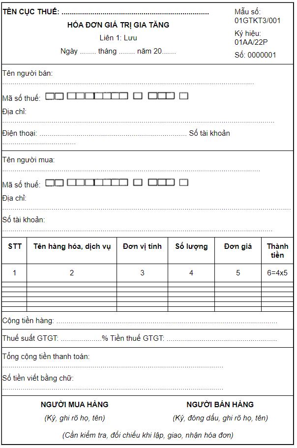 Hóa đơn Viettel - Thông tư 78/2021/TT-BTC hoa don viettel mau 6