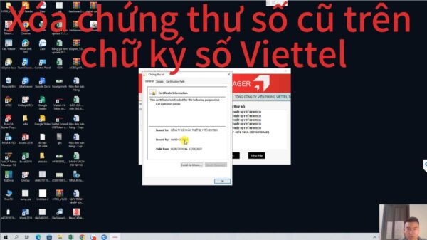 Hướng dẫn xóa chứng thư số hết hạn trên chữ ký số Viettel Huong dan xoa chung thu so cu tren token Viettel Cover