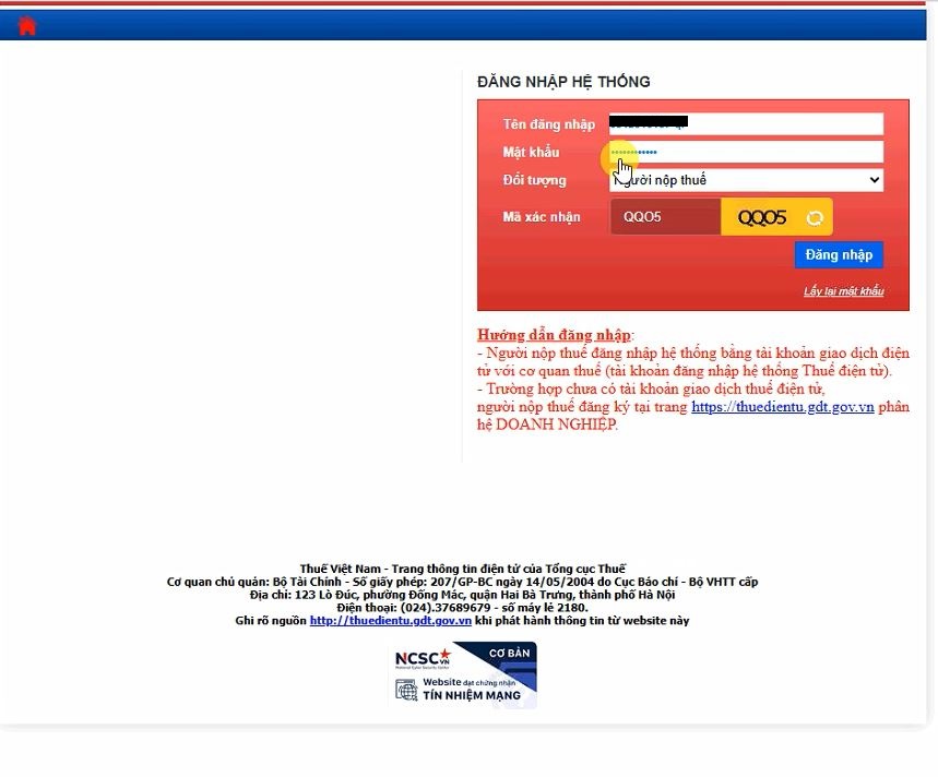 cập nhật chữ ký số lên thuế 1