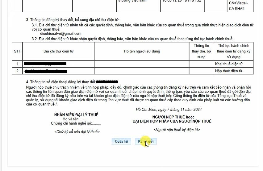 cập nhật chữ ký số lên thuế 5