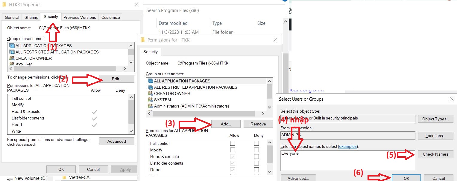 Hướng dẫn sửa lỗi HTKK tự thoát cấp quyền quản trị cho HTKK