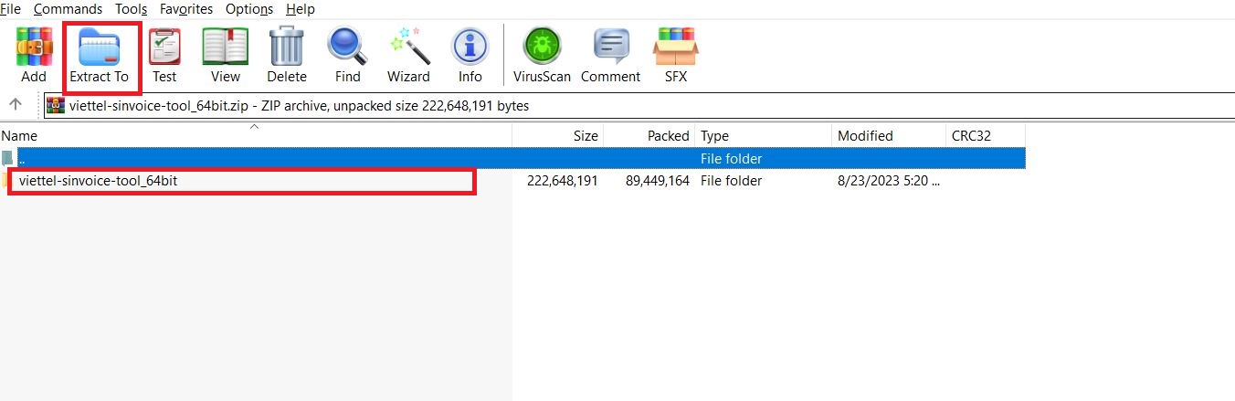 giải nén ứng dụng ký số Hóa đơn điện tử Viettel