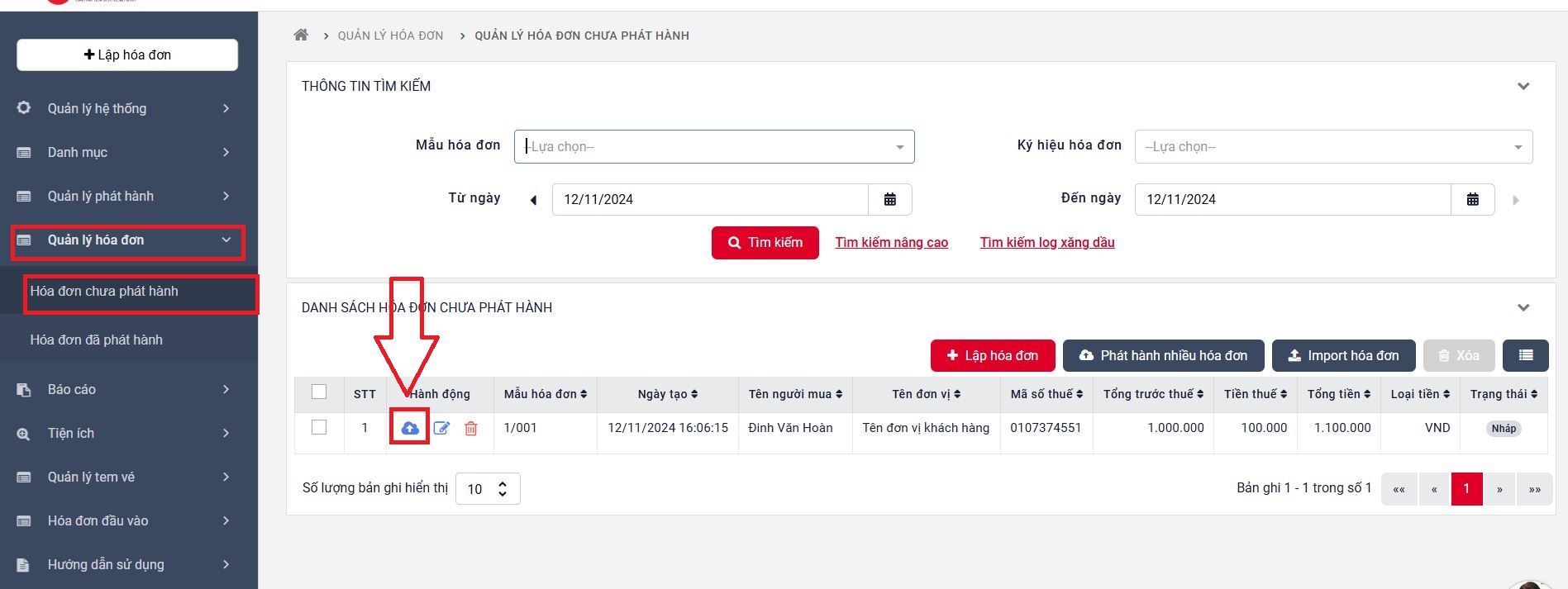 lập hóa đơn điện tử Viettel 4