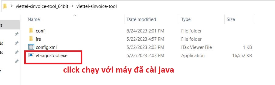 thư mục phần mềm ký số HDDT Viettel